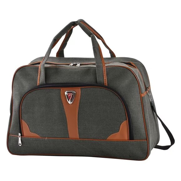 Green Canvas Duffle Travel Luggage Bag - Picture 1 of 3